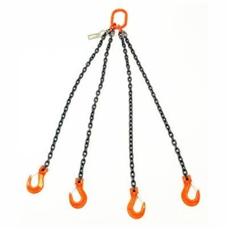 MAZZELLA Mazzella Lifting B152002 4' Quad Leg Chain Sling W/ Sling Hook S5101204Q01